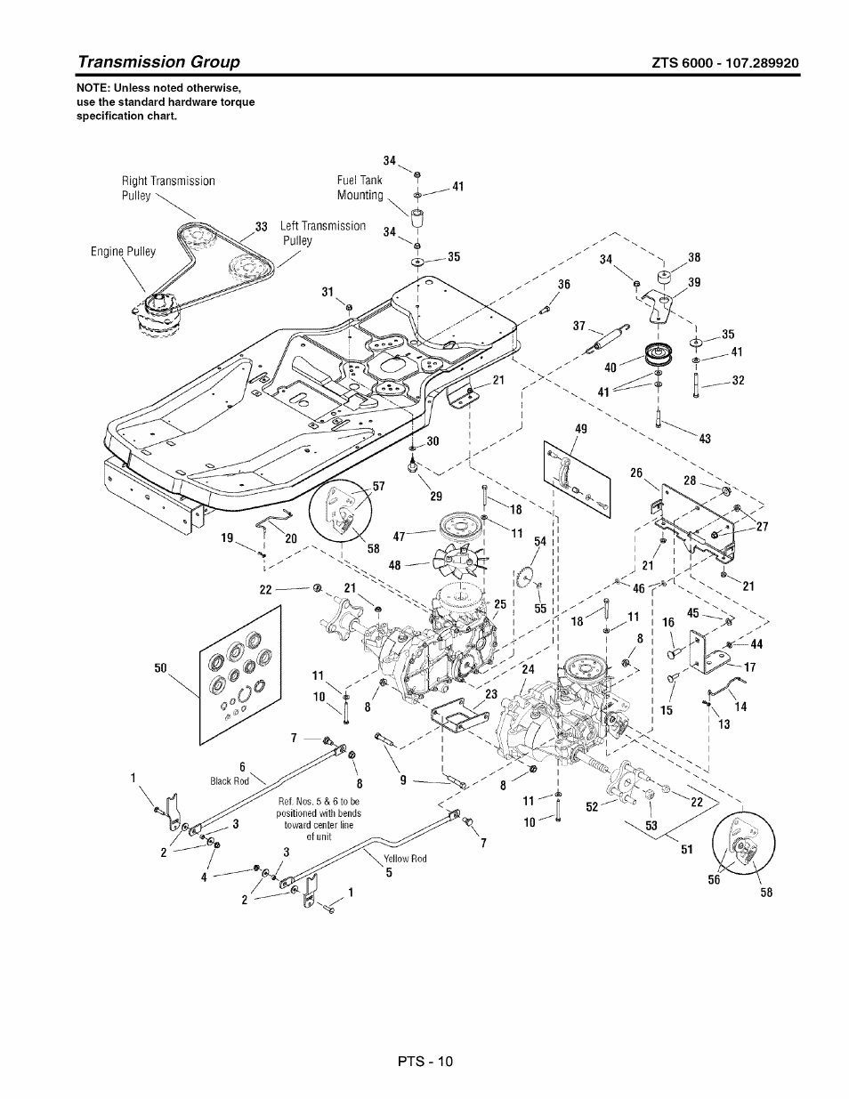 Transmission group | Craftsman 107.289920 User Manual | Page 86 / 120