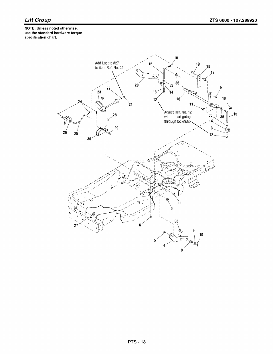 Lift group | Craftsman 107.289920 User Manual | Page 94 / 120