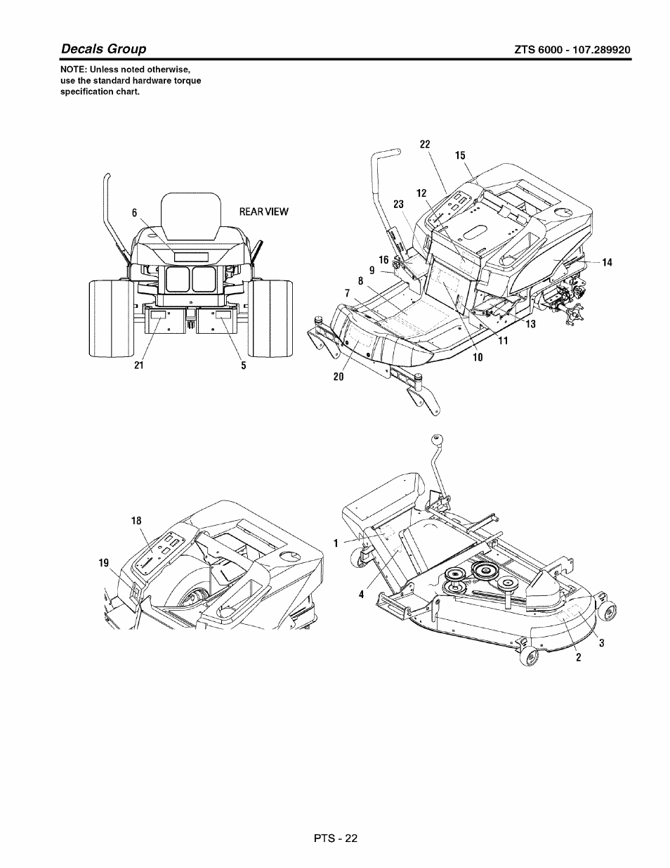 Decals group | Craftsman 107.289920 User Manual | Page 98 / 120