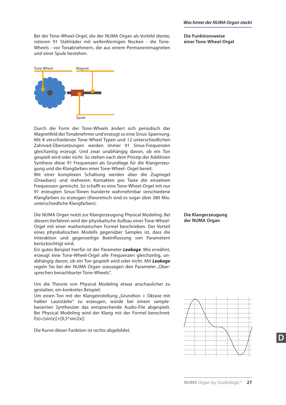 Was hinter der numa organ steckt, Die funktionsweise einer tone wheel orgel, Die klangerzeugung der numa organ | Studiologic Numa Organ User Manual | Page 27 / 68