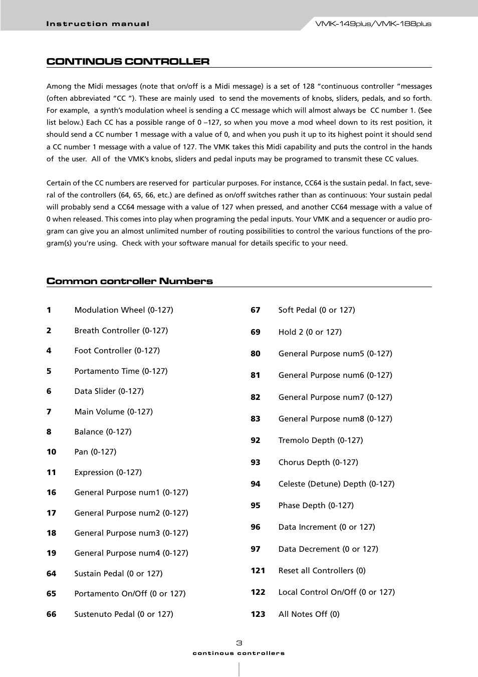 Studiologic VMK161Organ User Manual | Page 5 / 98