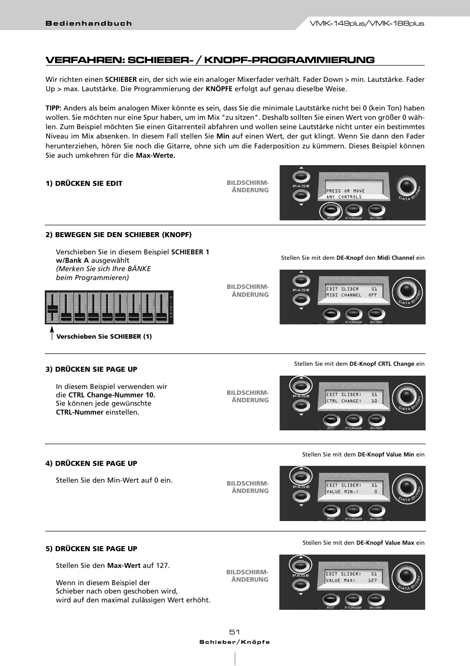 Verfahren: schieber- / knopf-programmierung | Studiologic VMK161Organ User Manual | Page 53 / 98