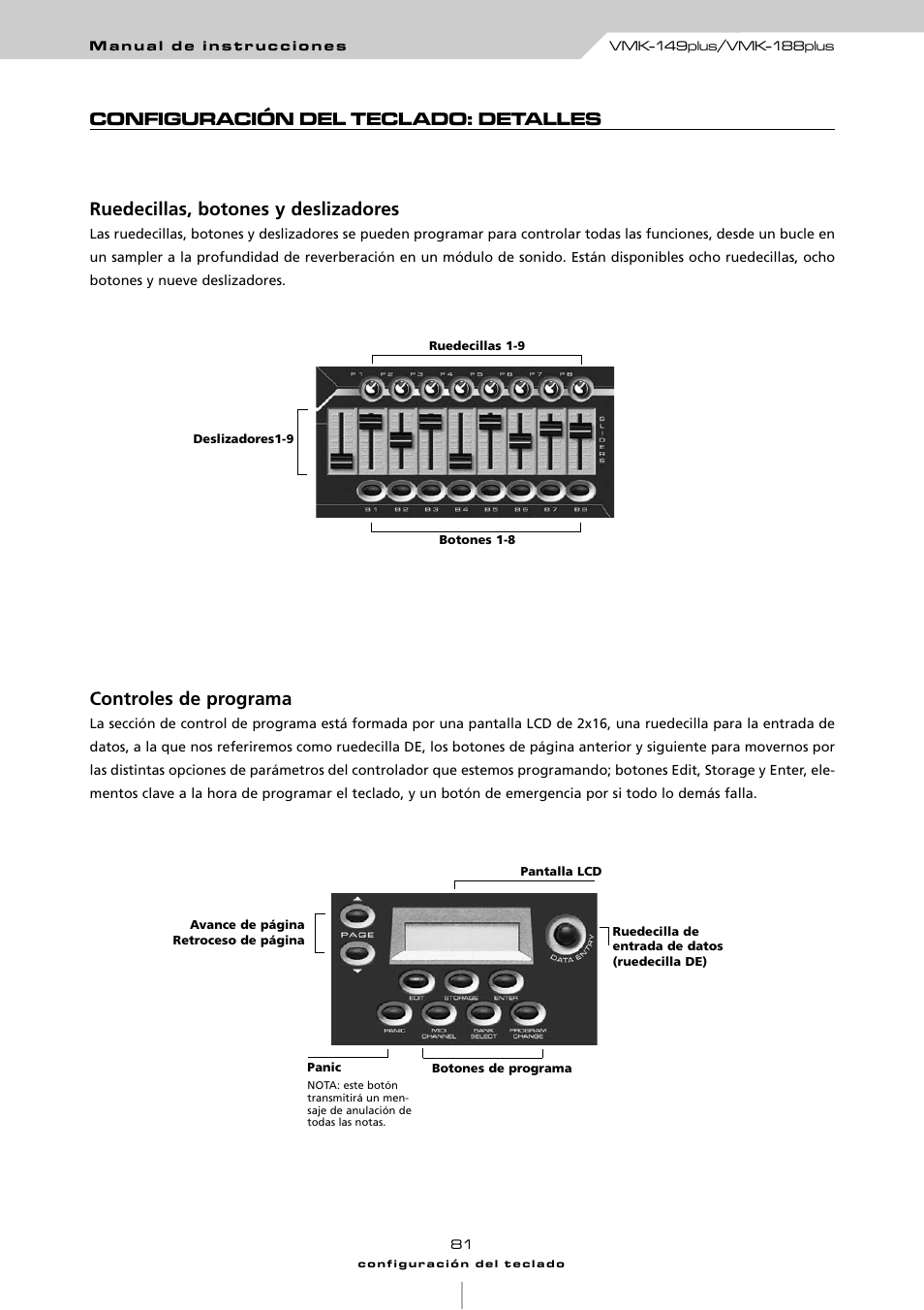 Controles de programa | Studiologic VMK161Organ User Manual | Page 83 / 98