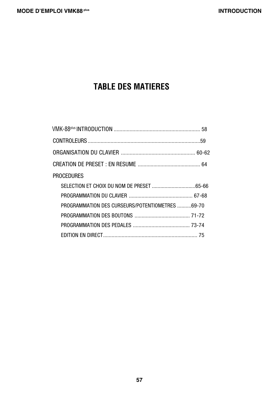 Studiologic VMK88Plus User Manual | Page 59 / 98