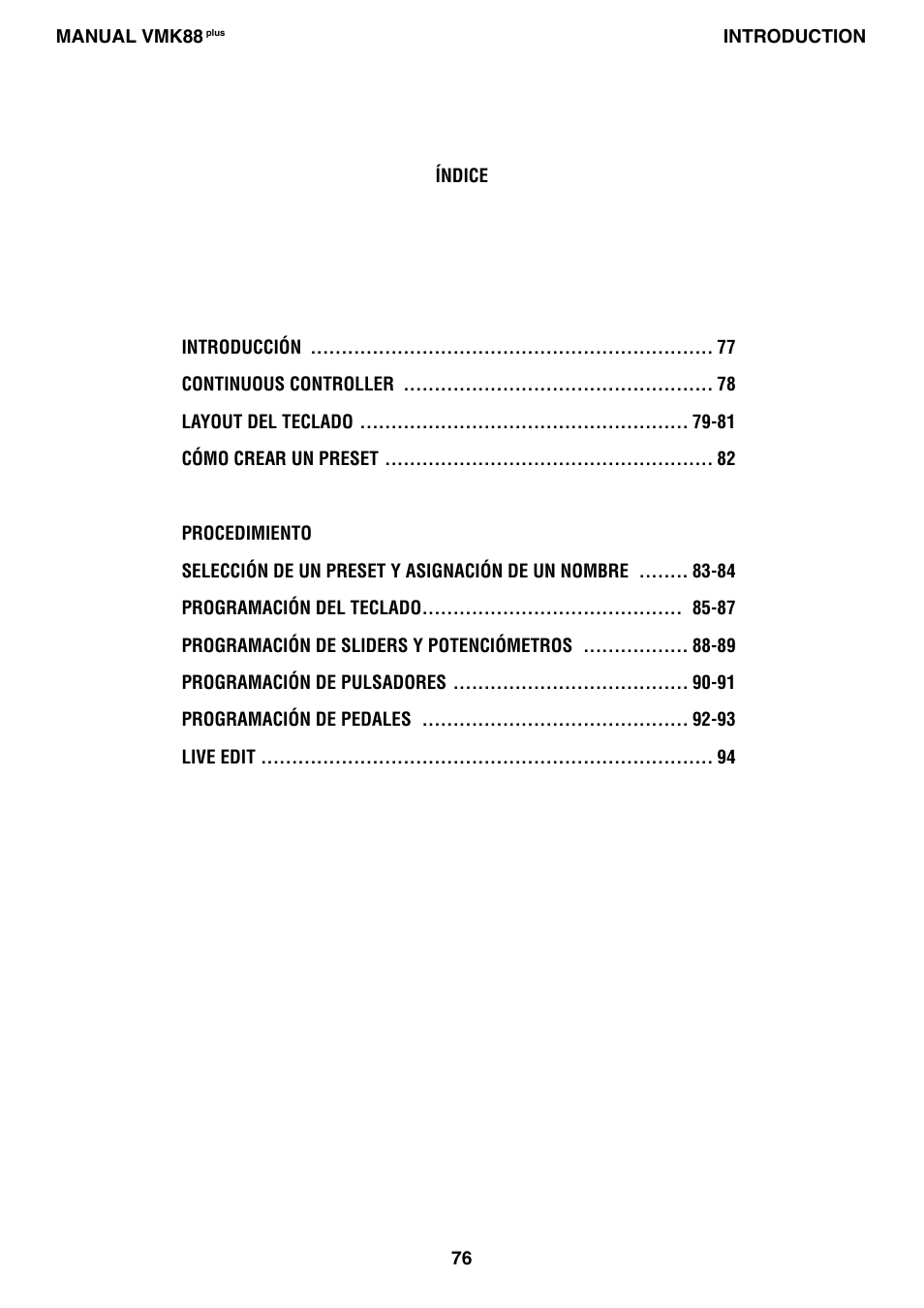 Studiologic VMK88Plus User Manual | Page 78 / 98
