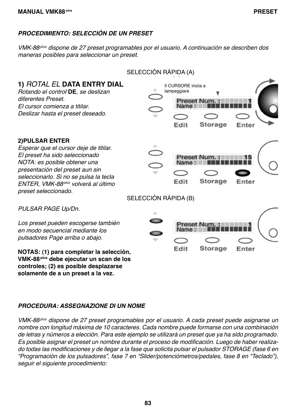 Rotal el, Data entry dial | Studiologic VMK88Plus User Manual | Page 85 / 98