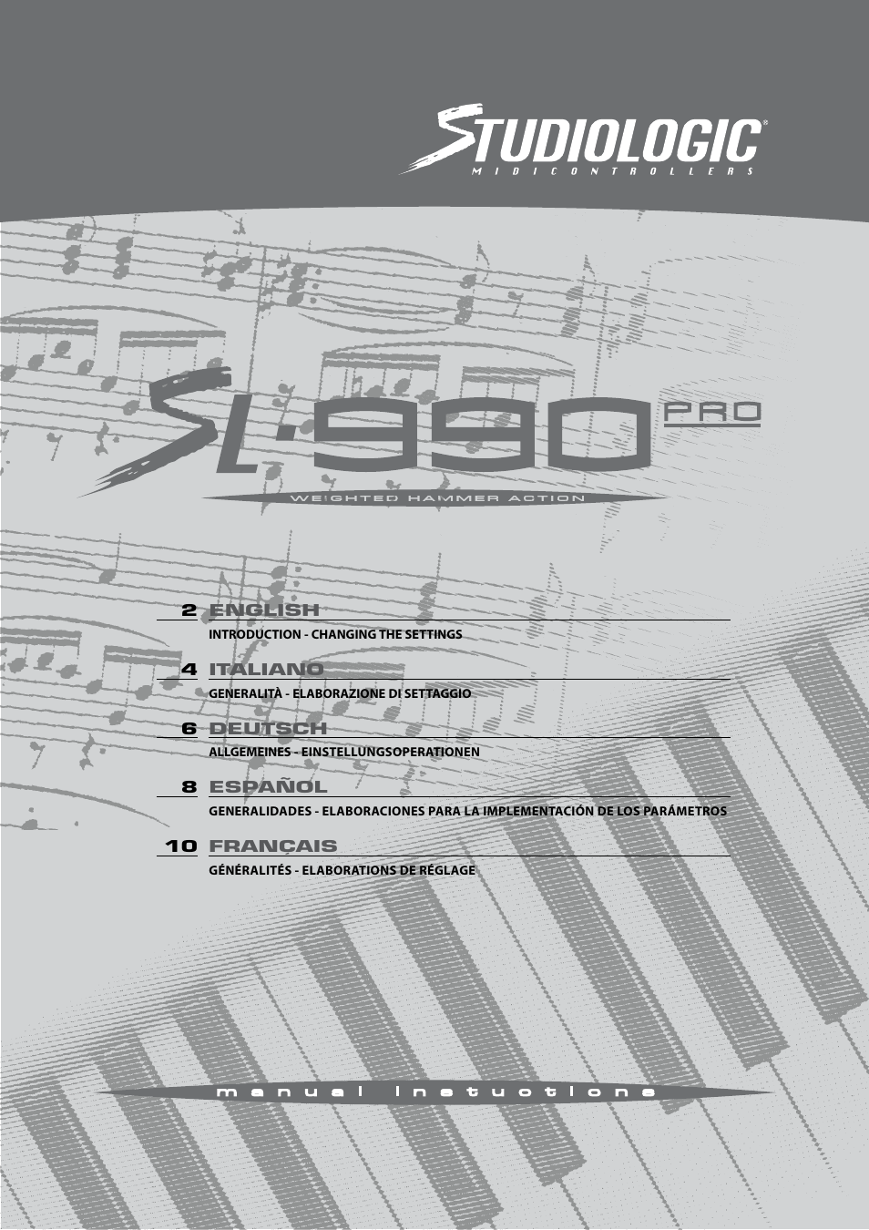 Studiologic SL990Pro User Manual | 13 pages