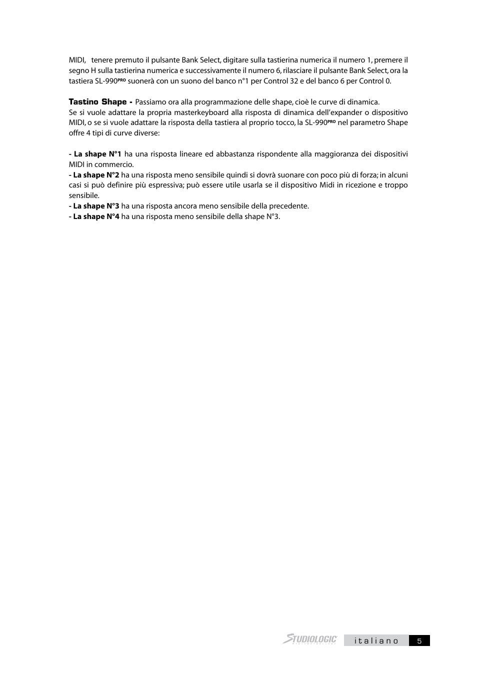 Studiologic SL990Pro User Manual | Page 5 / 13
