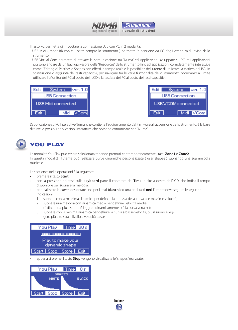You play | Studiologic Numa Nero User Manual | Page 12 / 47