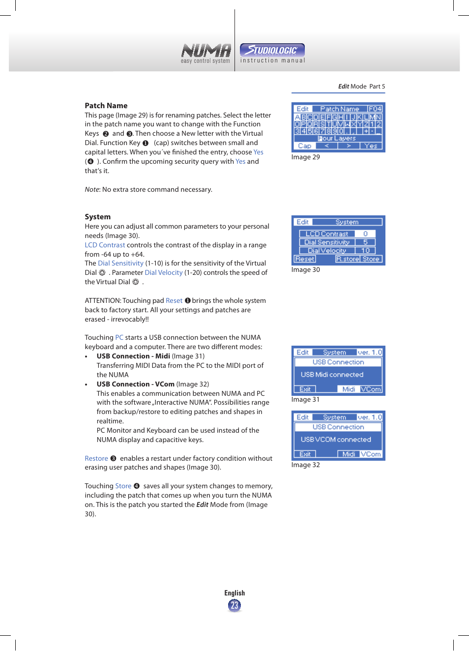 Studiologic Numa Nero User Manual | Page 23 / 47