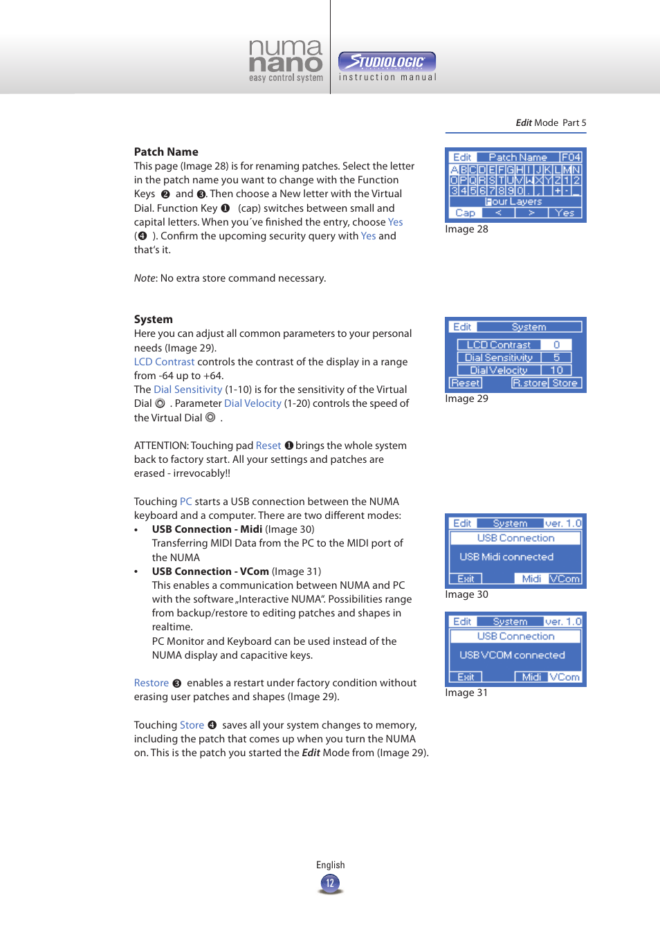 Studiologic Numa Nano User Manual | Page 12 / 16
