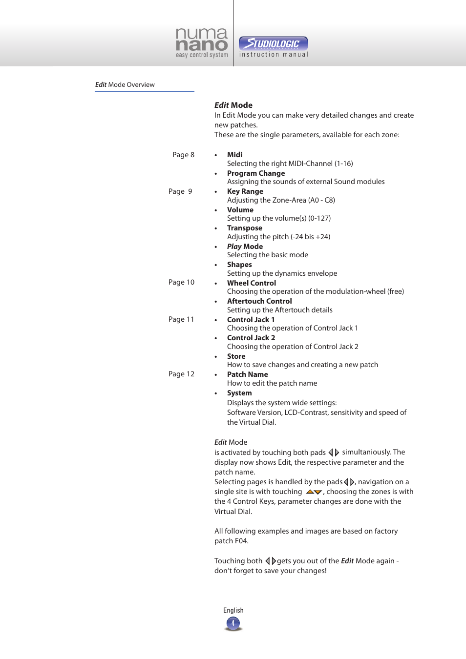 Studiologic Numa Nano User Manual | Page 4 / 16