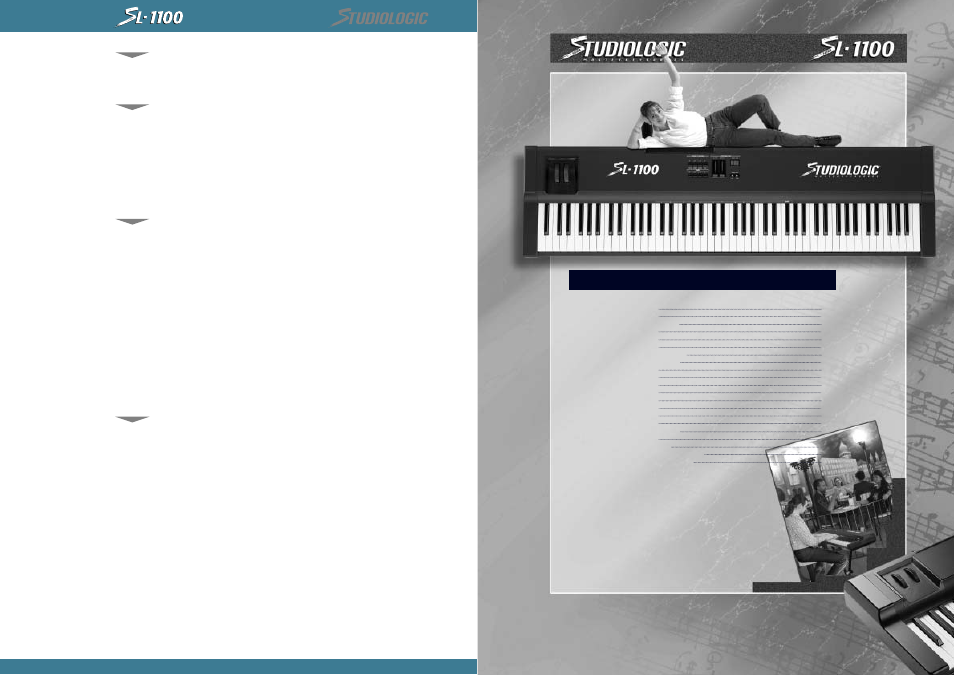 Verzeichnis, English, Deutsch | Studiologic SL1100 User Manual | Page 10 / 23