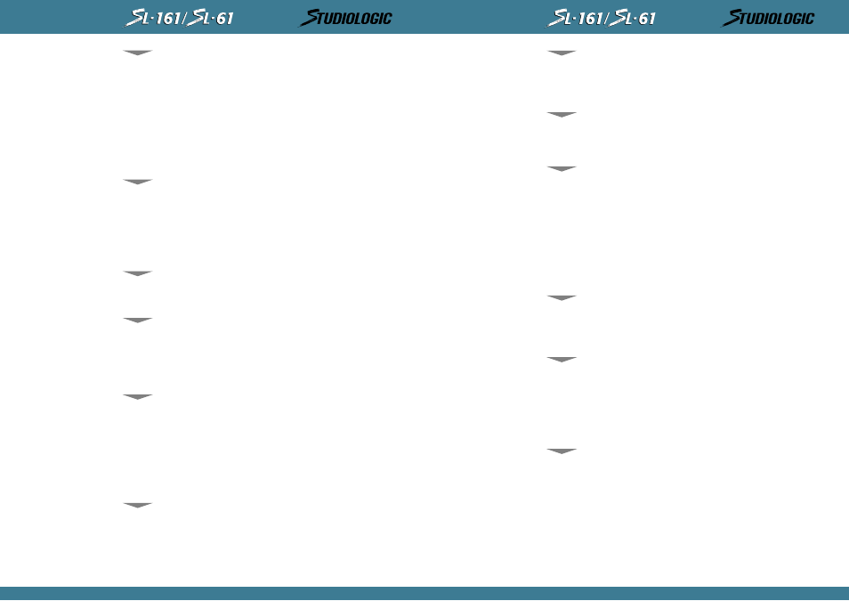 Français | Studiologic SL61 User Manual | Page 16 / 23