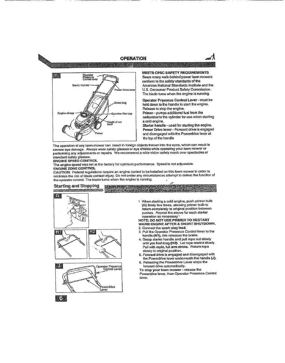 Starting and stopping | Craftsman 917.38919 User Manual | Page 6 / 12