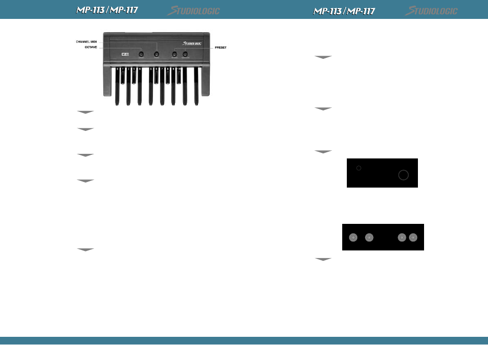 Français, Deutsch | Studiologic MP 117 Pedalboard User Manual | Page 6 / 8
