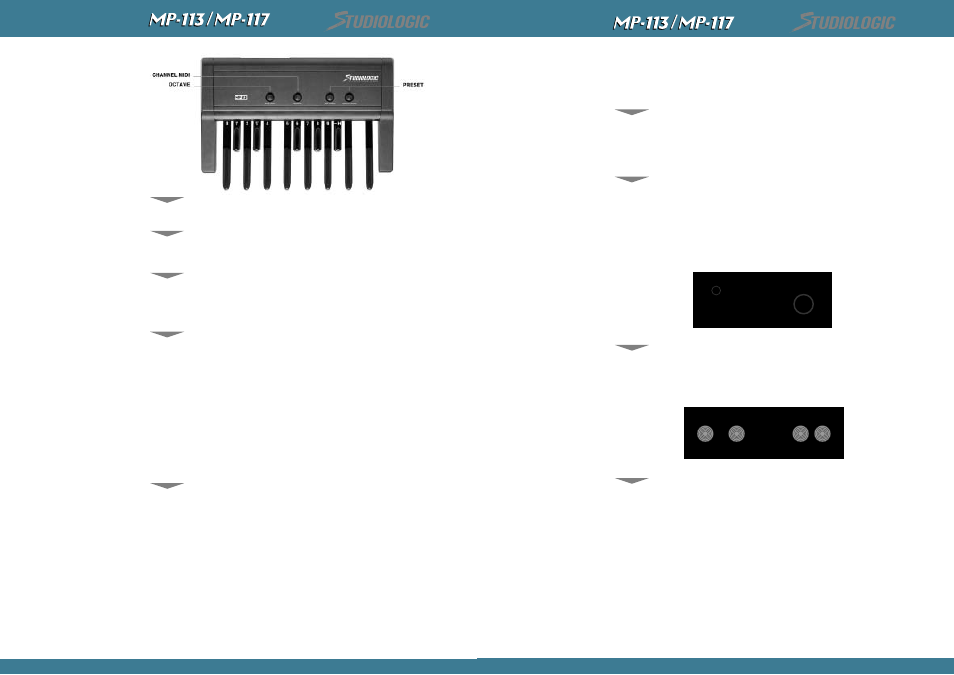 Español, Français | Studiologic MP 117 Pedalboard User Manual | Page 7 / 8