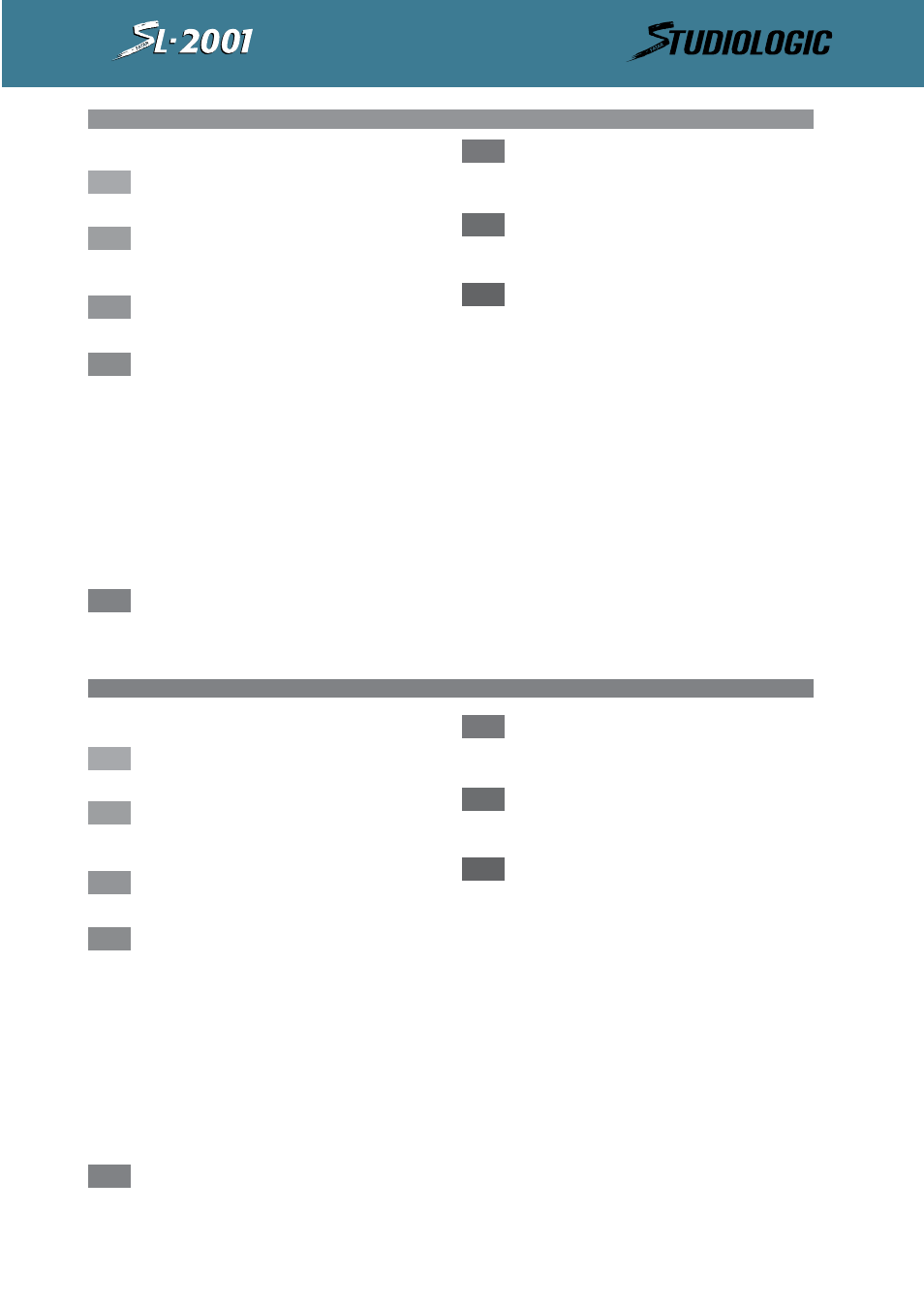 Studiologic SL2001 User Manual | Page 2 / 94