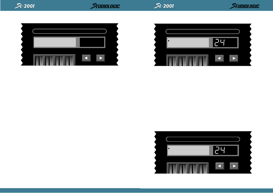 Perform / edit, Char preset blank name prst <crsr, Prstchg off source kybd2 | Studiologic SL2001 User Manual | Page 39 / 94