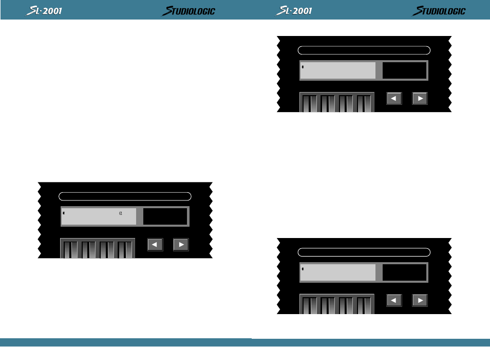 Perform / edit, Char a <crsr, Char a prg zone format midi <crsr | Name port ina chan 1 α -del | Studiologic SL2001 User Manual | Page 78 / 94