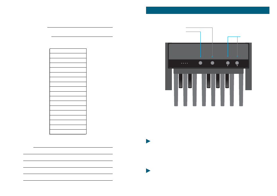 Parameter chart, Midi pedalboard | Studiologic Studio 90 plus User Manual | Page 16 / 23