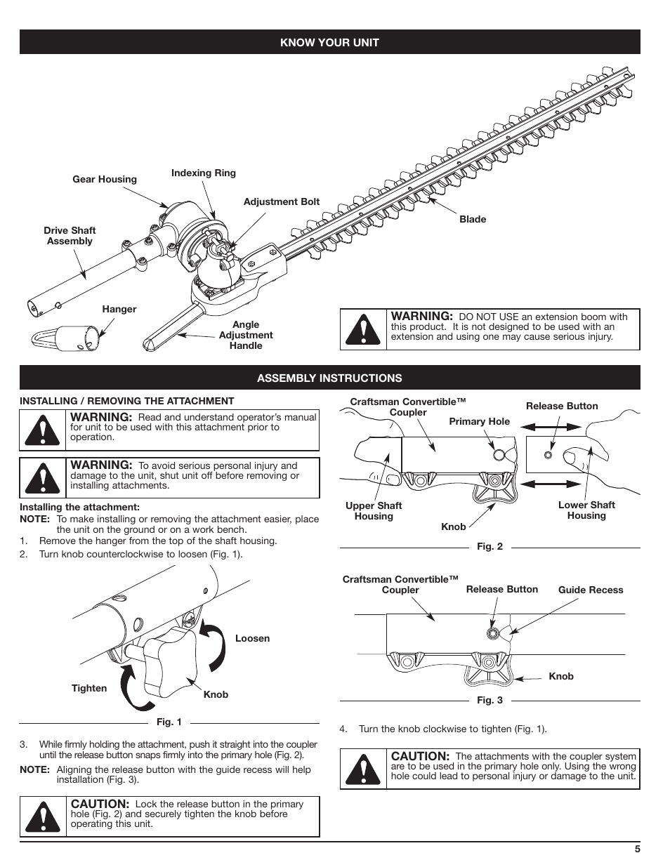 Craftsman 316.79249 User Manual | Page 5 / 20