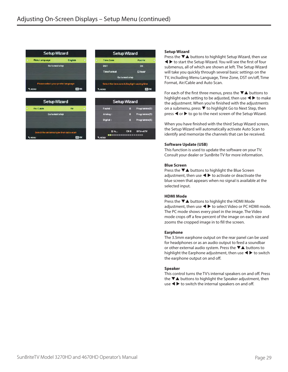 SunBriteTV SB-4670HD User Manual | Page 29 / 42