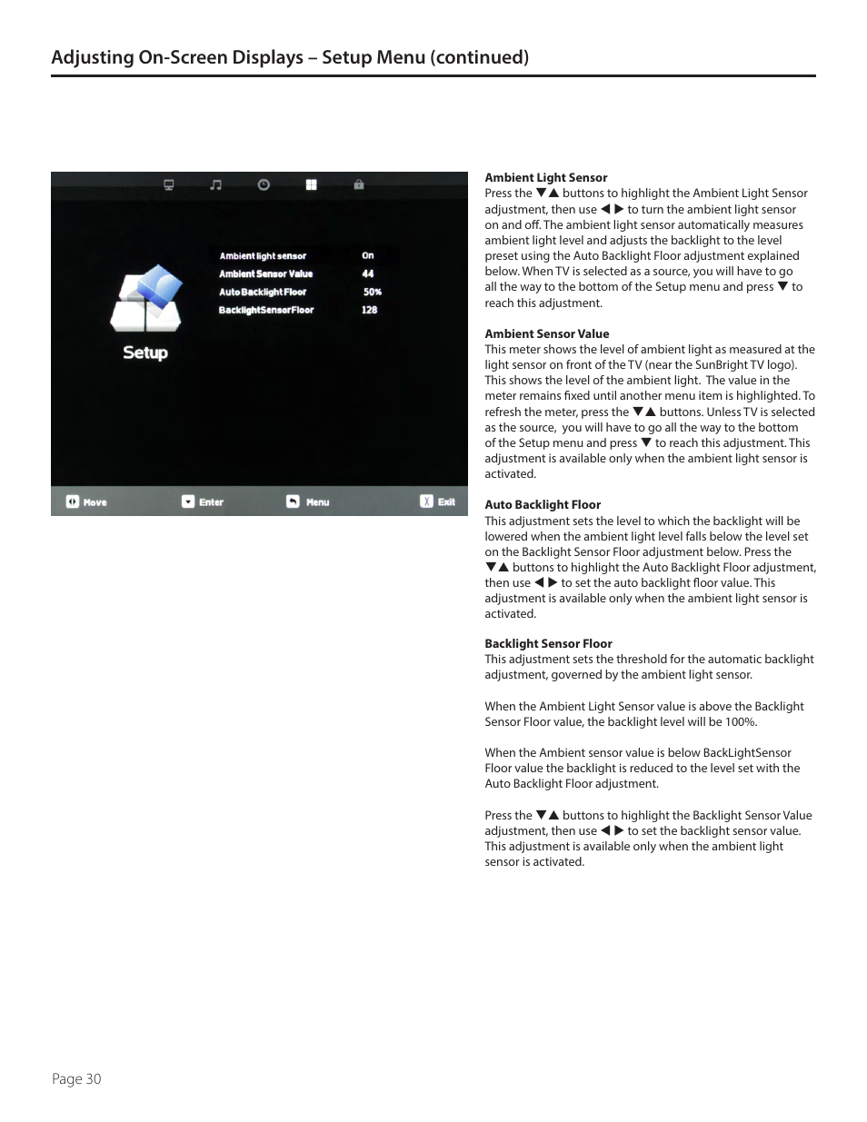 SunBriteTV SB-6570HD User Manual | Page 30 / 42