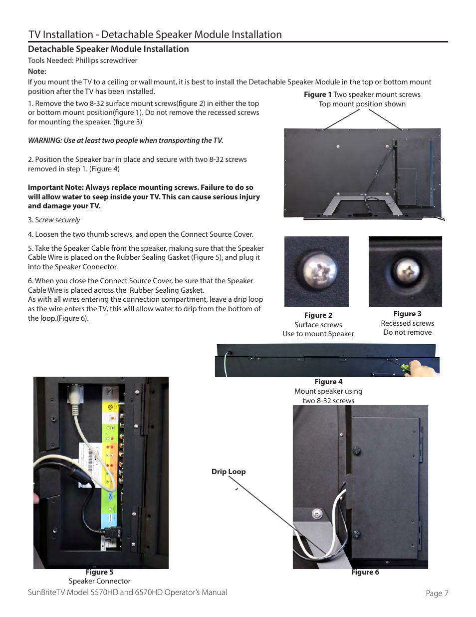 SunBriteTV SB-6570HD User Manual | Page 7 / 42