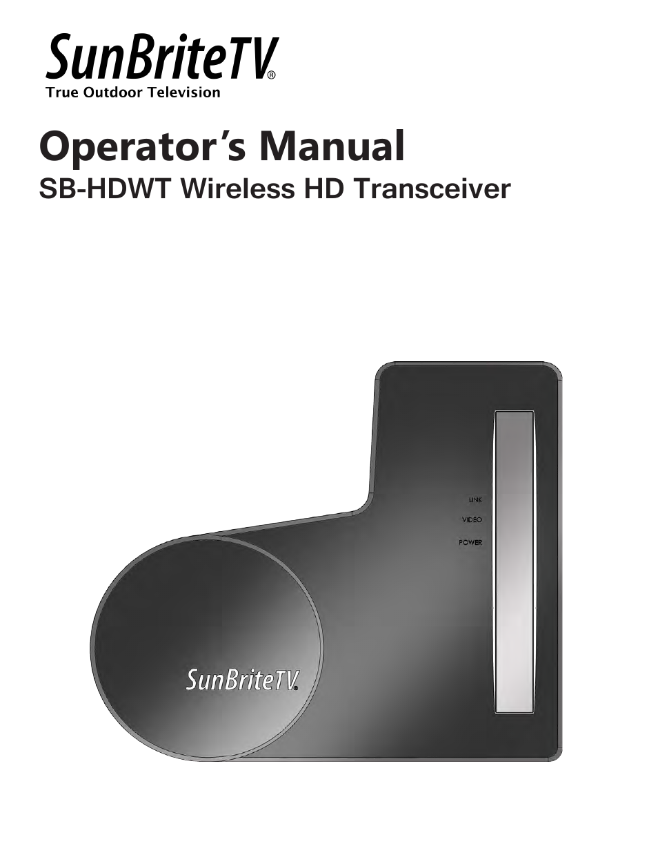 SunBriteTV SB-HDWT Manual User Manual | 13 pages