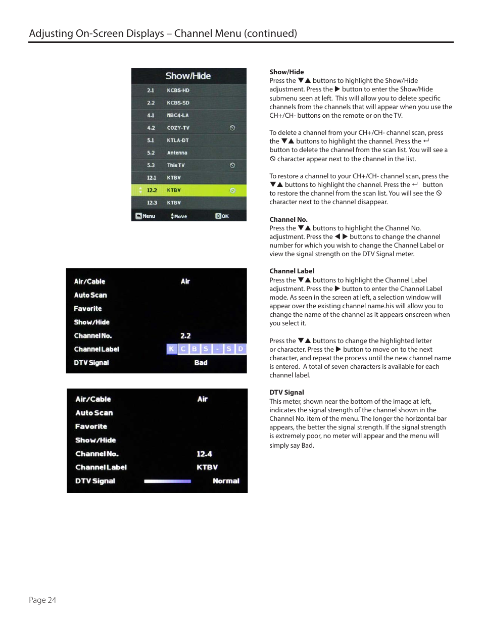 SunBriteTV DS-4720L User Manual | Page 24 / 41