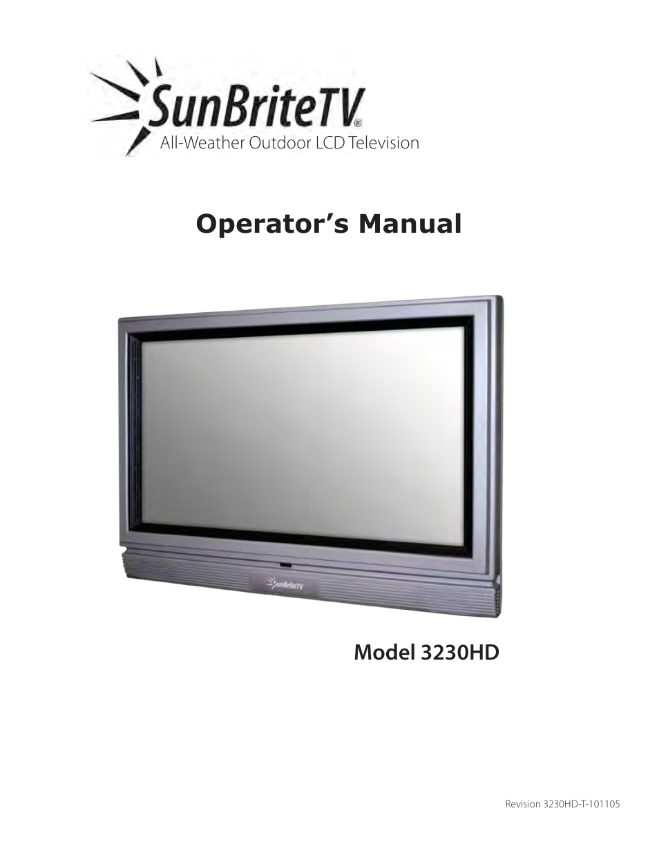 SunBriteTV 3230HD User Manual | 36 pages