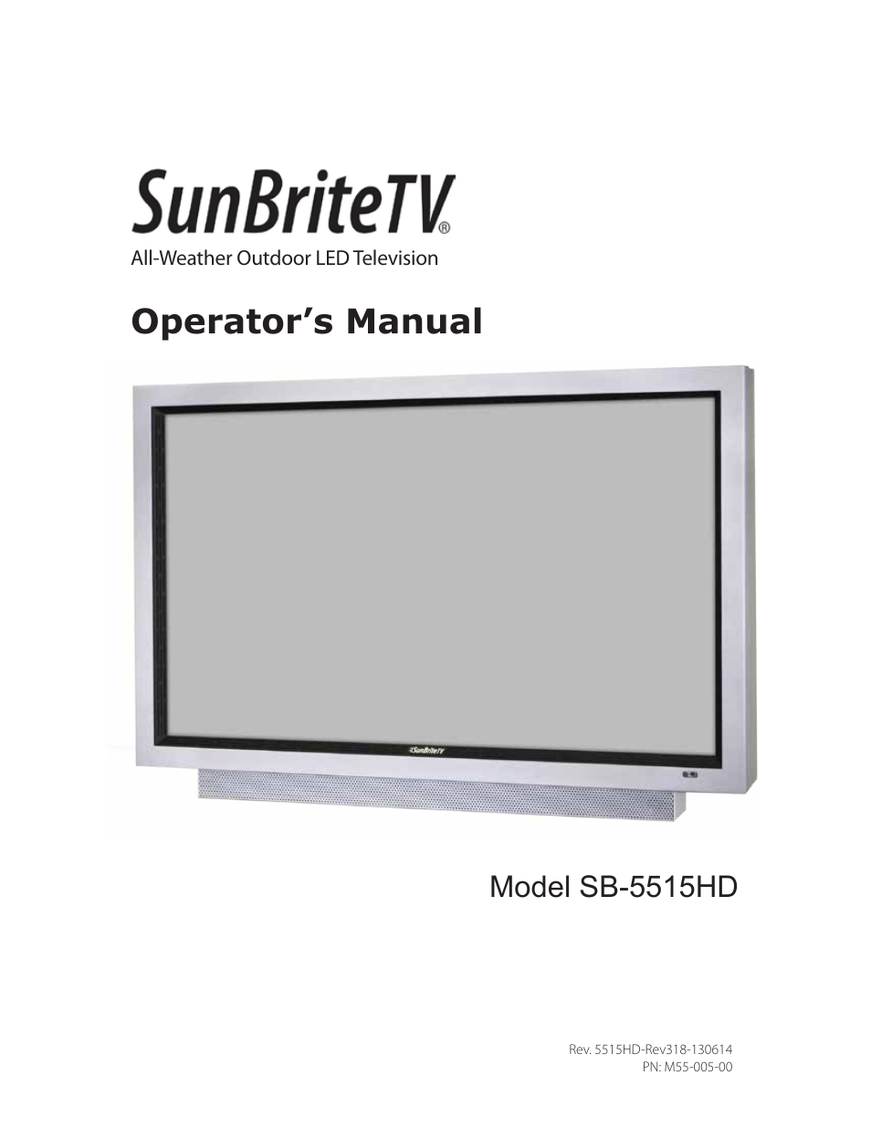 SunBriteTV SB-5515HD User Manual | 36 pages