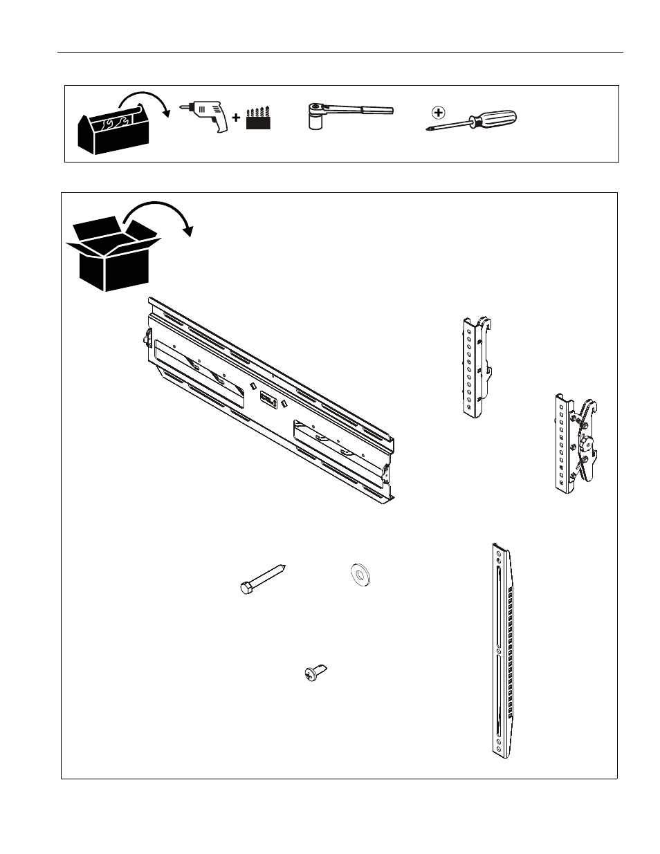 Tools required for installation parts | SunBriteTV SB-WM46NA User Manual | Page 5 / 12