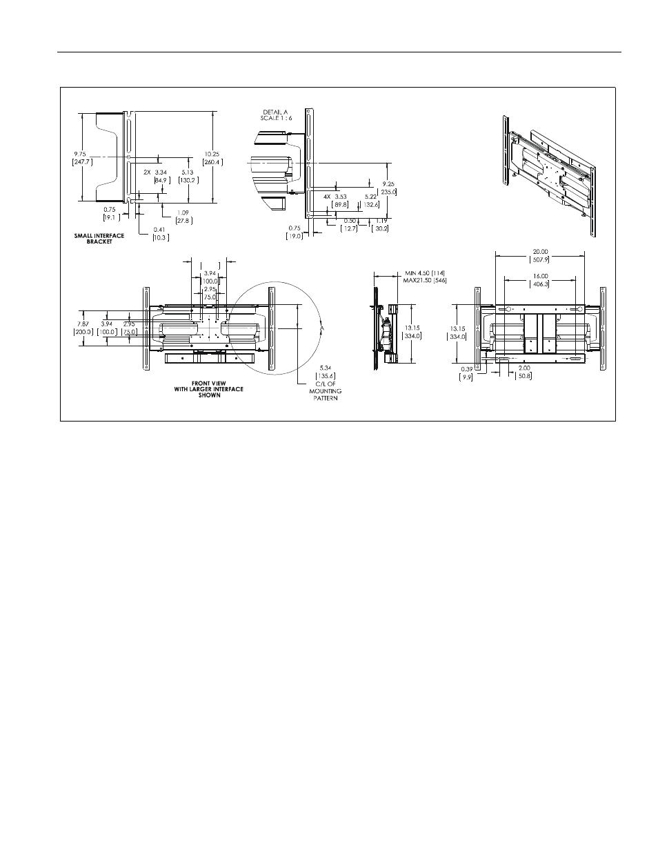 Dimensions | SunBriteTV SB-WM46 User Manual | Page 3 / 12