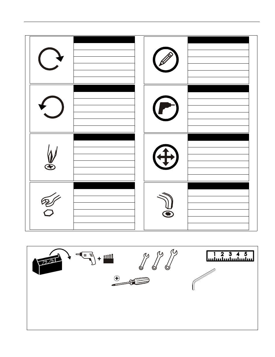 Legend tools required for installation | SunBriteTV SB-WM32 Series User Manual | Page 5 / 12