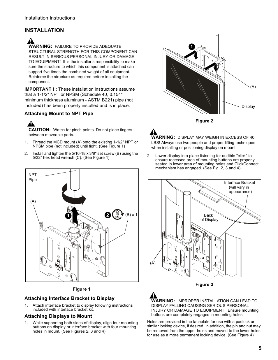 Installation | SunBriteTV SB-CMD46 User Manual | Page 5 / 8