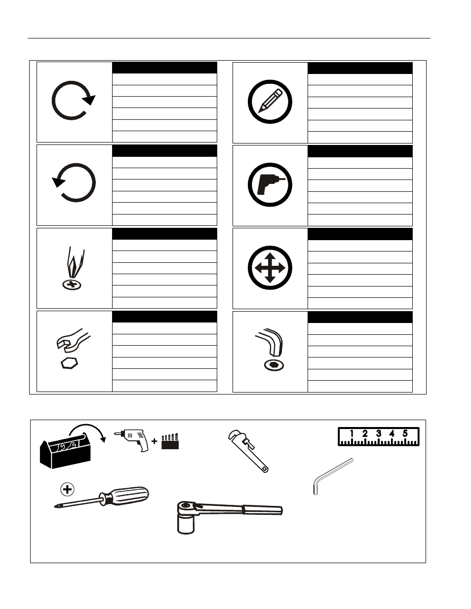 Legend tools required for installation | SunBriteTV SB-CM32A12 User Manual | Page 4 / 12