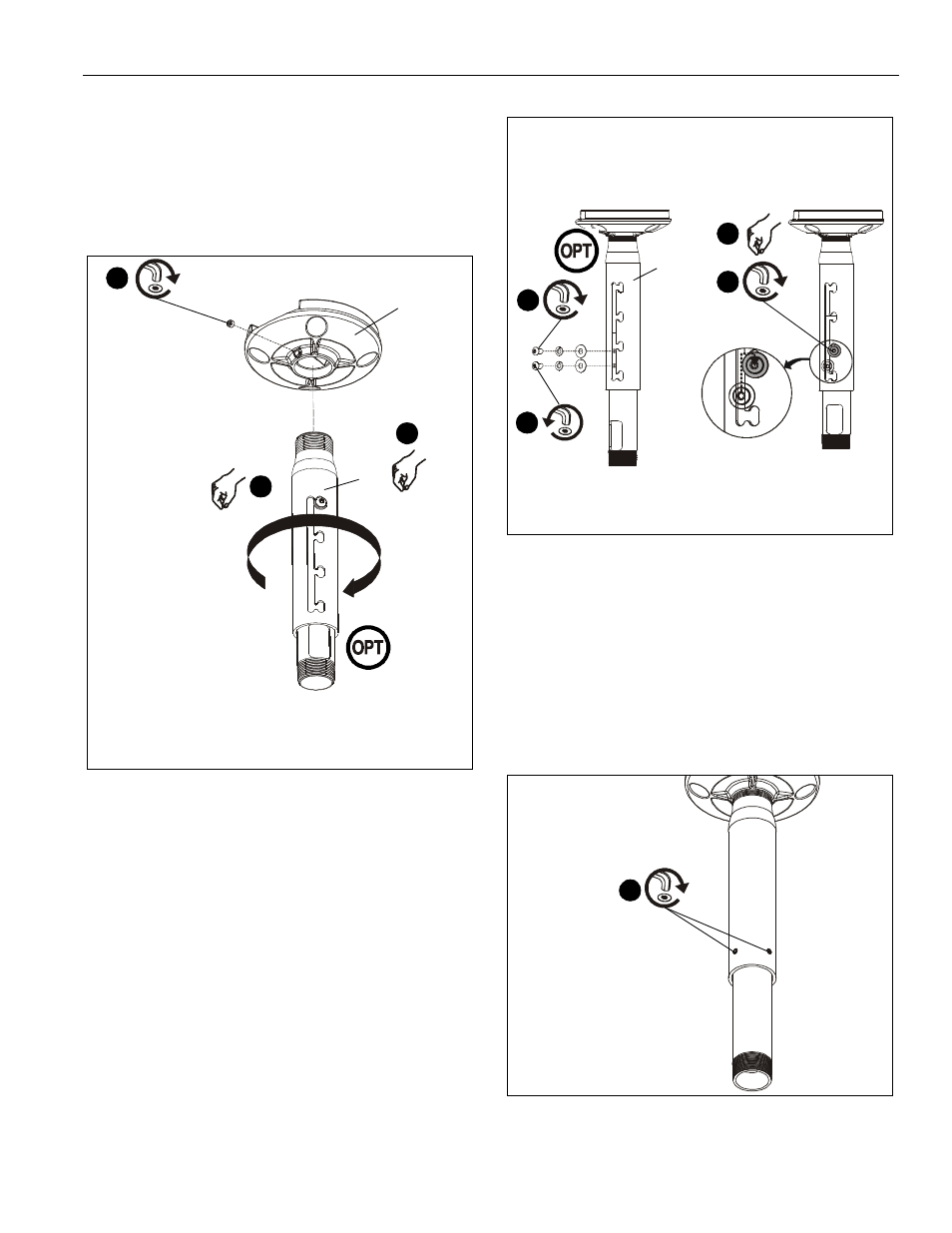 Adjustable length extension column | SunBriteTV SB-CM32A12 User Manual | Page 7 / 12