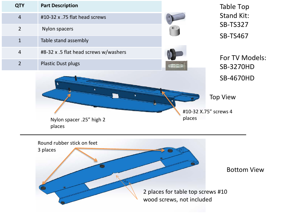 SunBriteTV SB-TS327 User Manual | 6 pages