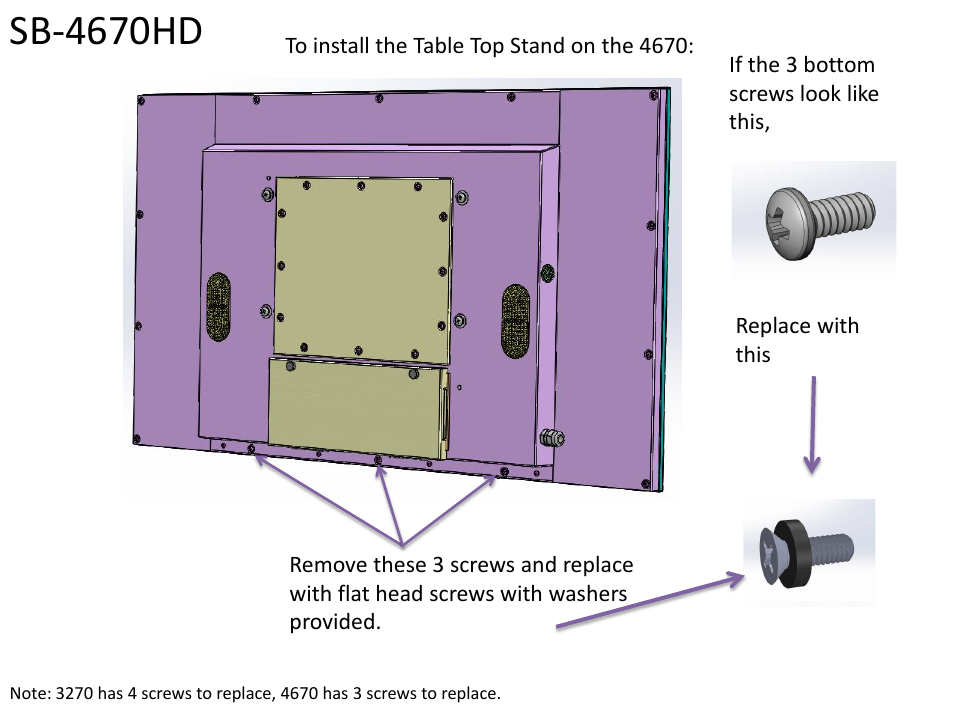 Slide number 3, Sb-4670hd | SunBriteTV SB-TS327 User Manual | Page 3 / 6