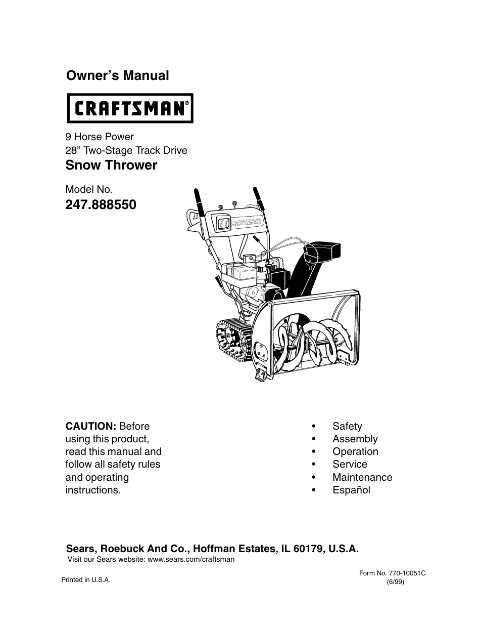 Craftsman 247.88855 User Manual | 64 pages