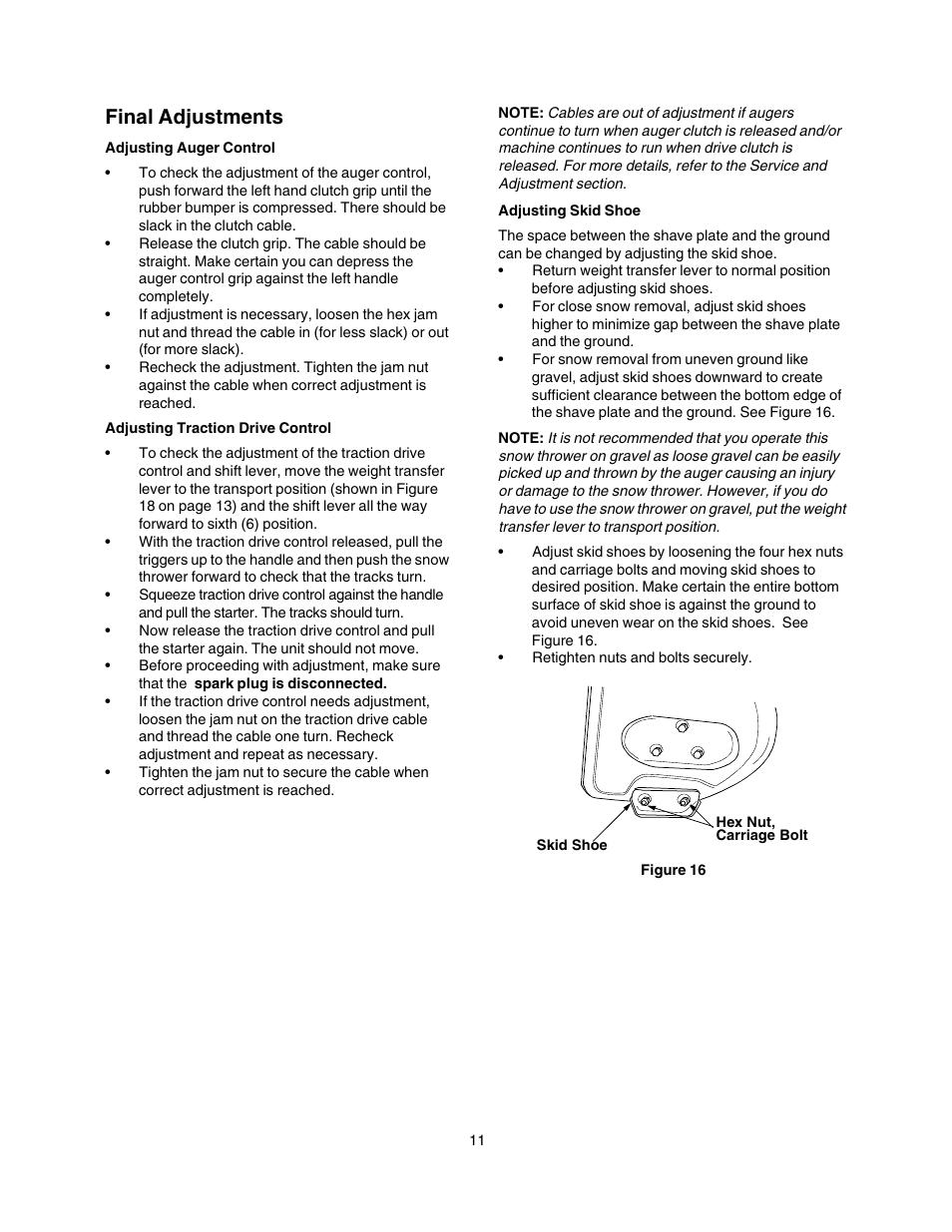 Final adjustments | Craftsman 247.88855 User Manual | Page 11 / 64
