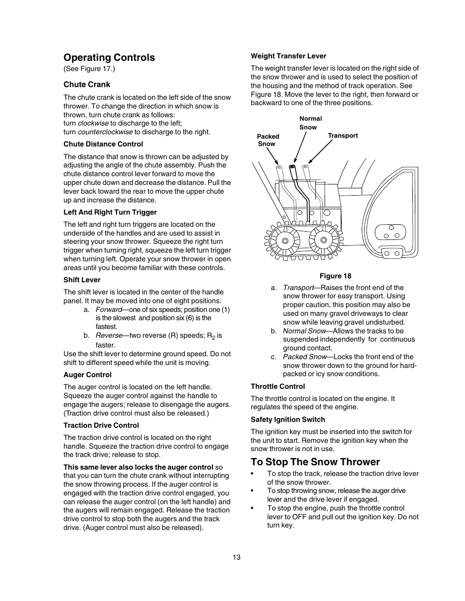 Operating controls | Craftsman 247.88855 User Manual | Page 13 / 64