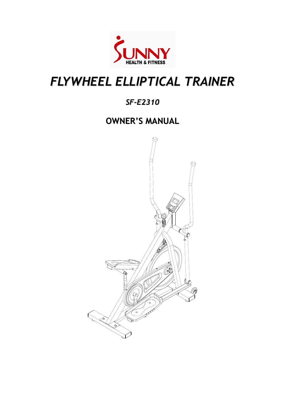 Sunny Health & Fitness SF-E2310 User Manual | 13 pages