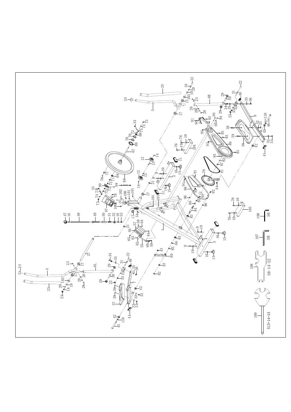 Exploded view | Sunny Health & Fitness SF-E2310 User Manual | Page 3 / 13