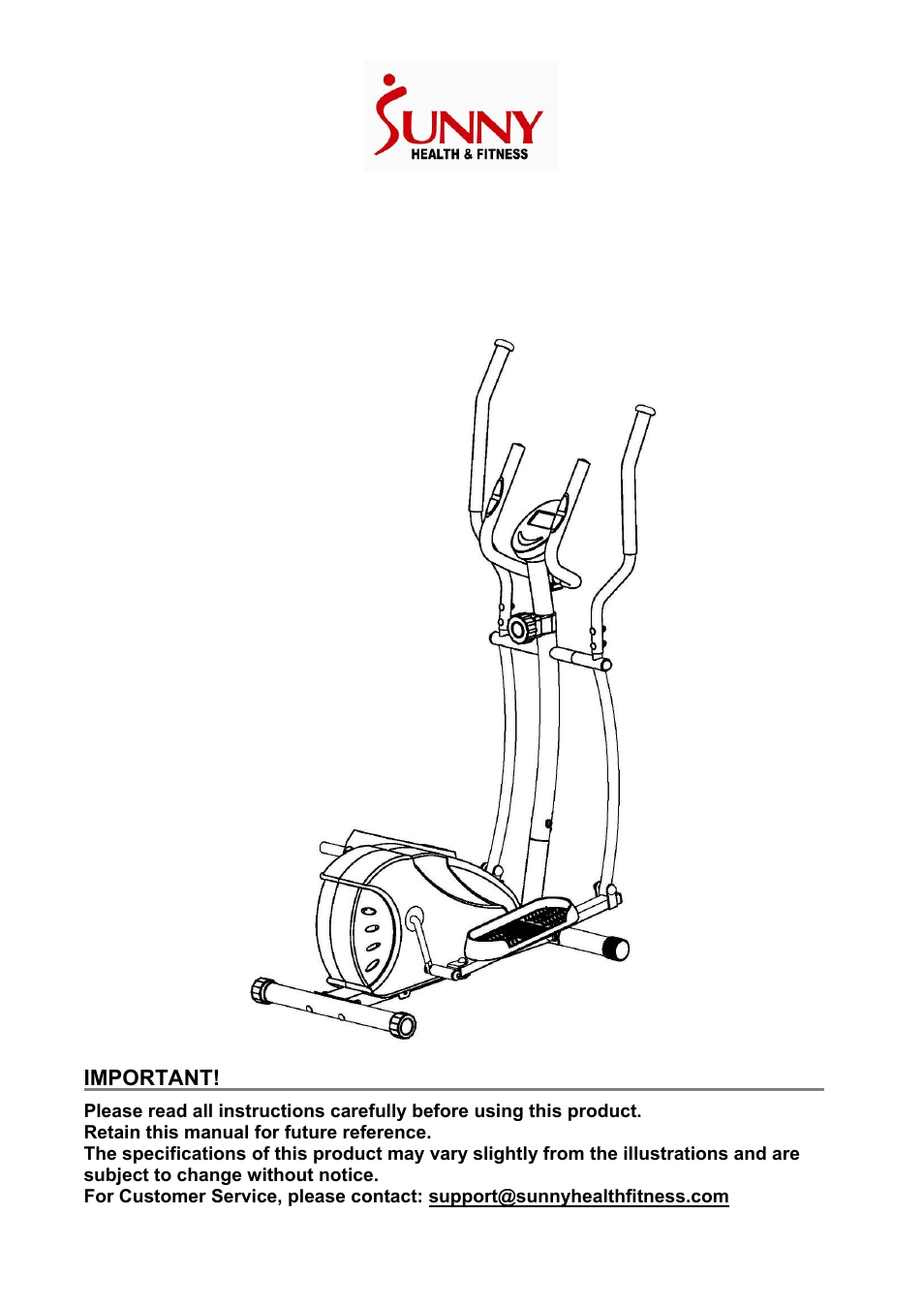 Sunny Health & Fitness SF-E905 User Manual | 12 pages