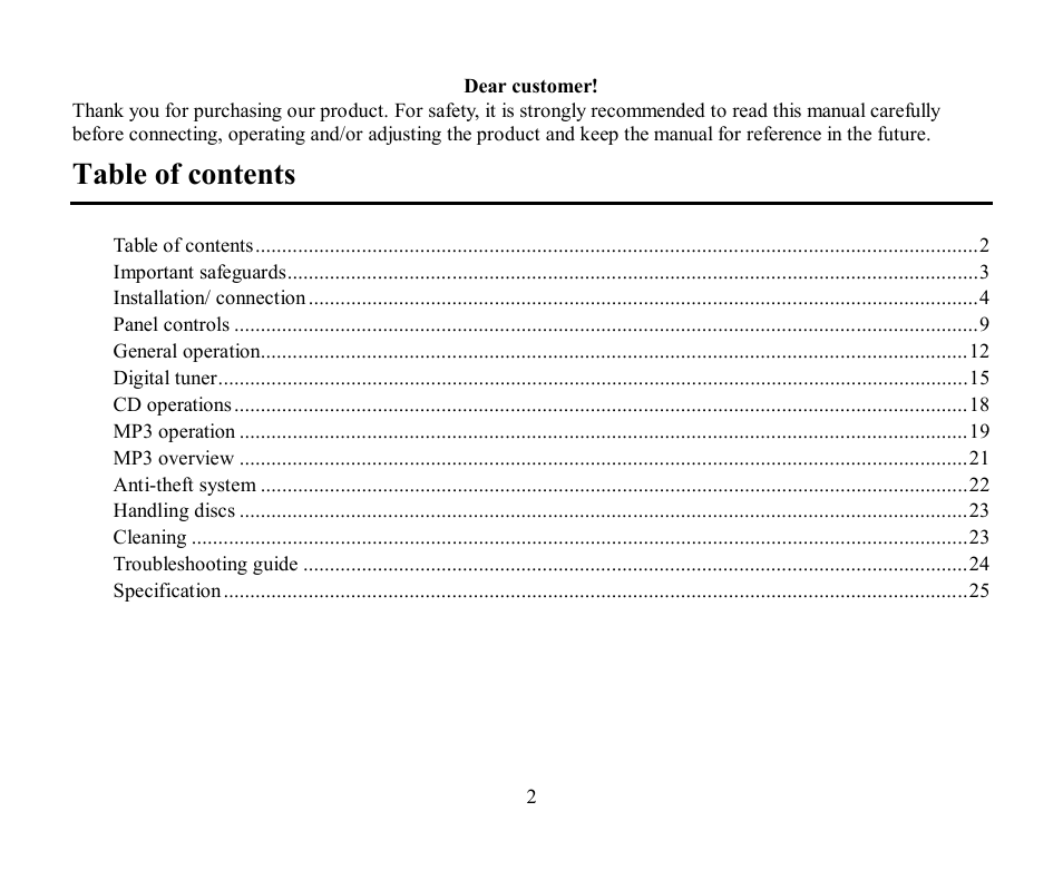 Hyundai H-CDM8042 User Manual | Page 2 / 54