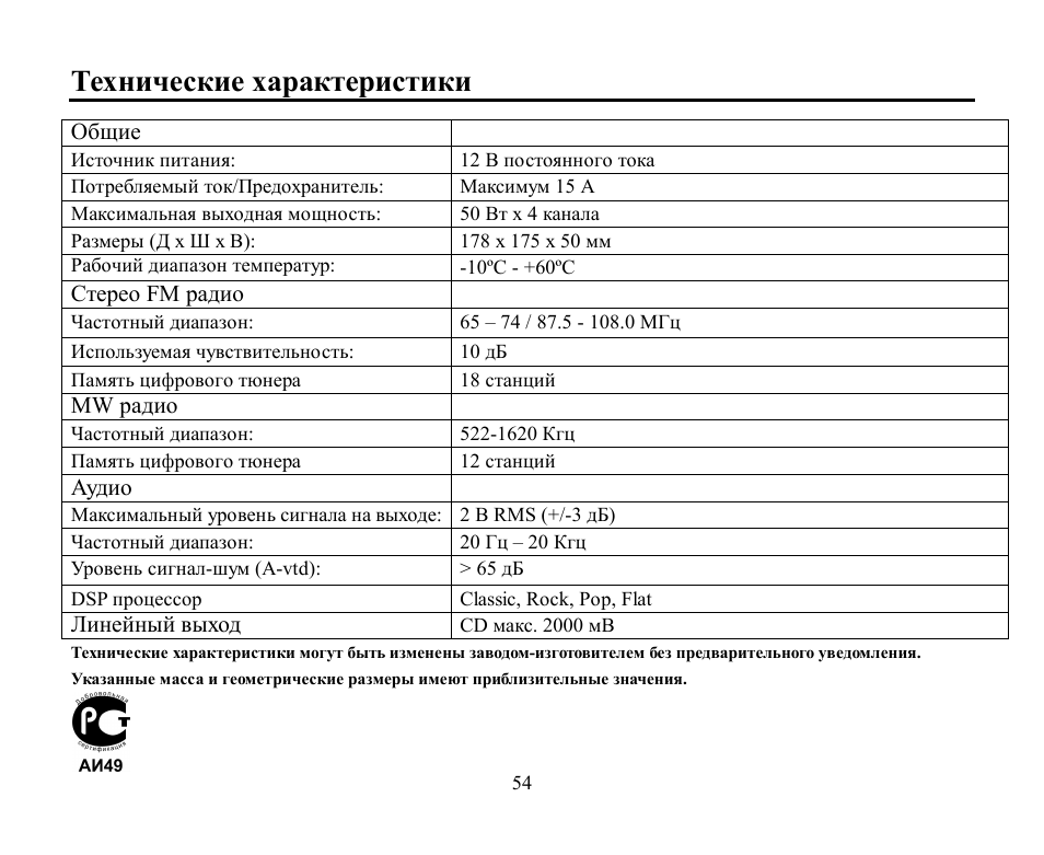 Hyundai H-CDM8042 User Manual | Page 54 / 54