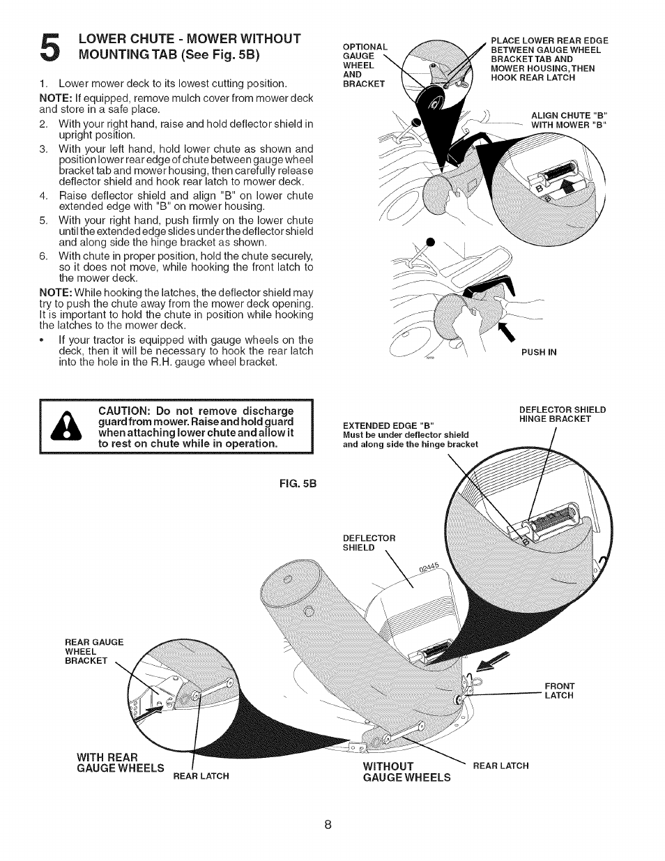 Mounting tab (see fig. 5b) | Craftsman 917.248980 User Manual | Page 8 / 16